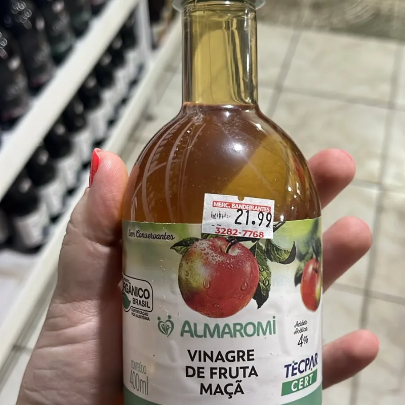 VINAGRE DE MAÇA ORGANICO 400ml ALMAROMI
