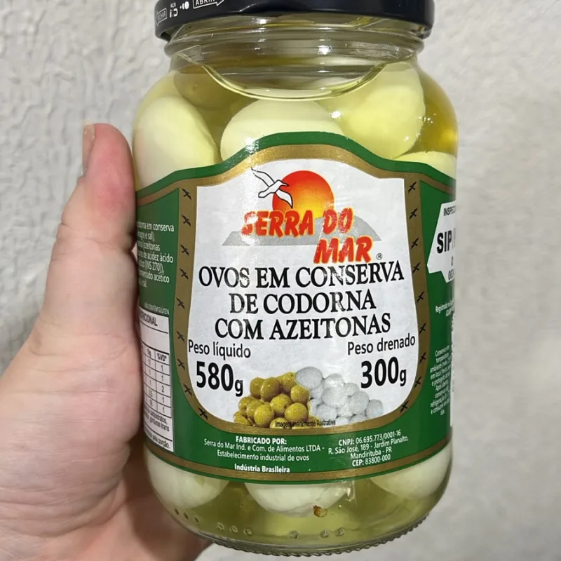 OVO CODORNA C AZEITONA 580g SERRA DO MAR